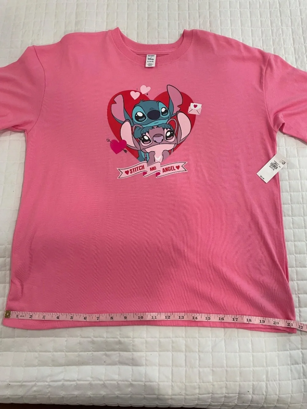 Old Navy Disney Stitch and Angel  Girl's Short Sleeve Shirt